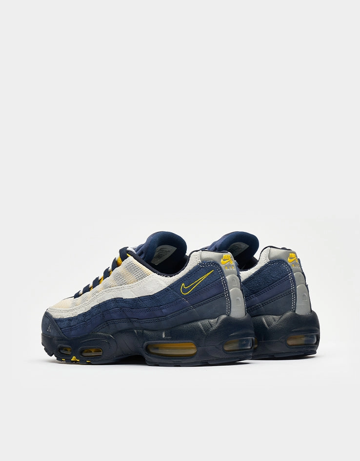 Nike SB x Eric Koston Air Max 95 Skate Shoes - Obsidian/Speed Yellow-Midnight Navy-Navy Nike Boxing Shoes Hyperko