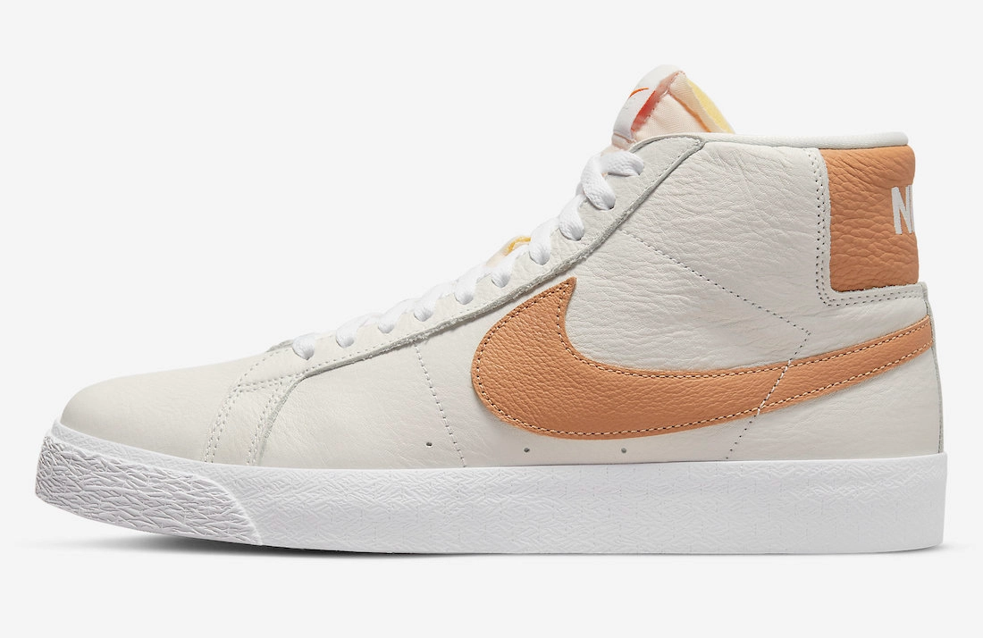 Nike SB Zoom Blazer ISO Mid Shoe - White/Cognac Shoe Review Nike