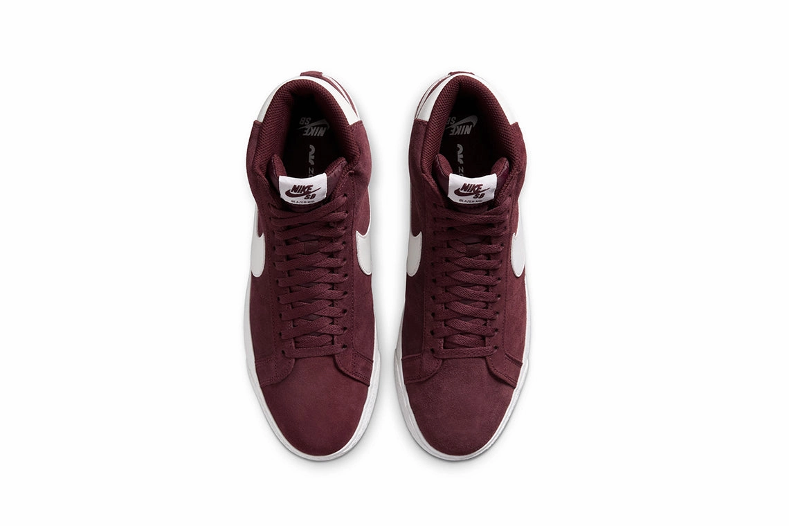 Ronaldinho Nike Shoes Nike SB Zoom Blazer MID - Burgundy Crush