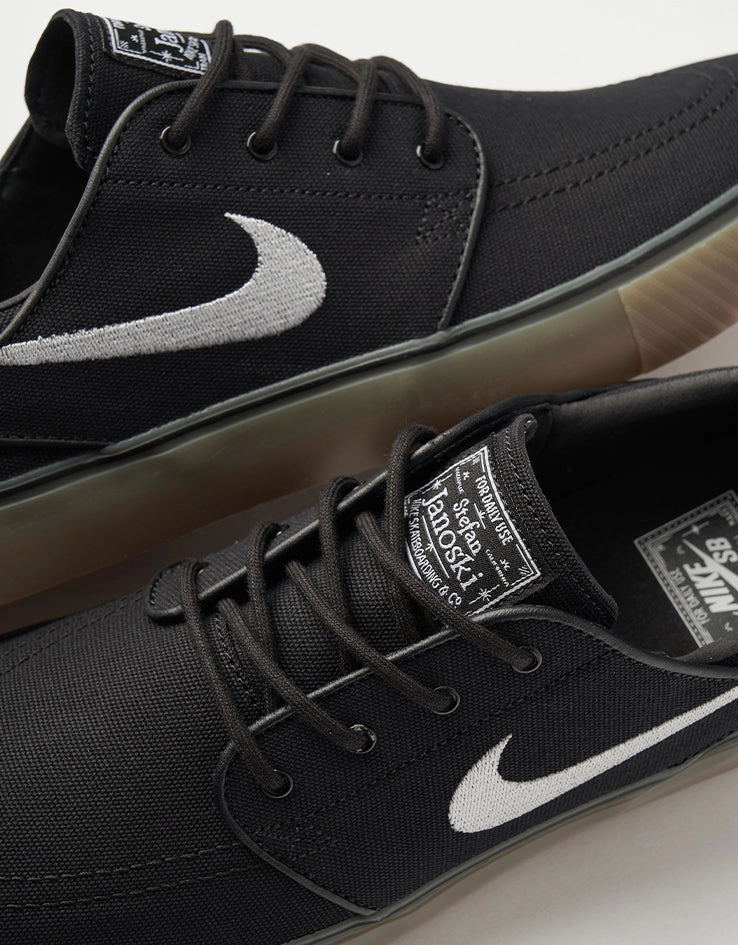 Nike SB Zoom Janoski OG  Canvas Skate Shoes - Black/White-Black-White Nike Street Football Shoes