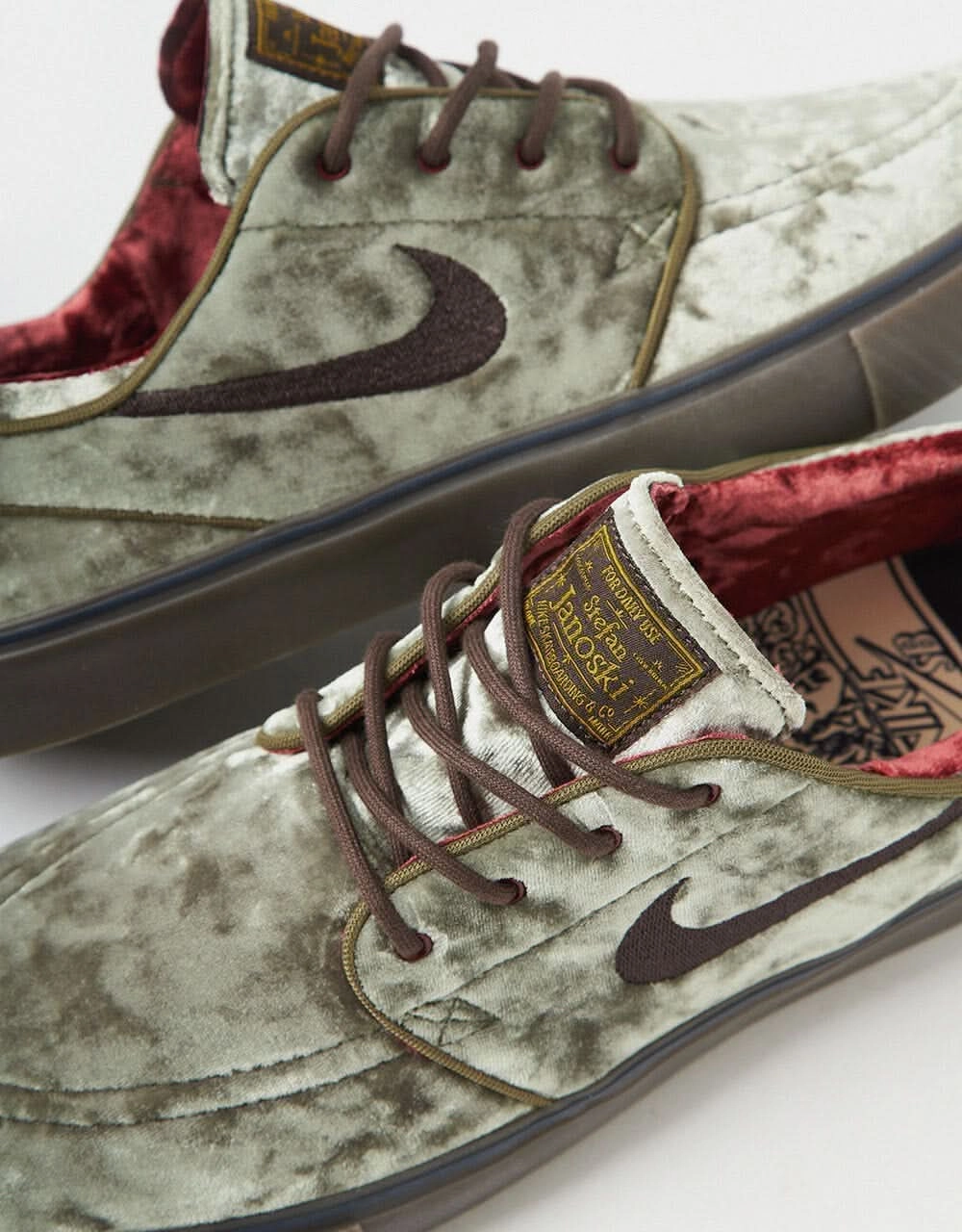 Nike SB Zoom Janoski OG  Se Skate Shoes - Med Olive/Velvet Brown-Baroque Brown-Dk Team Red-Armory Navy-Cacao Wow Nike Shoes All