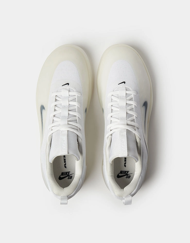 Vintage Nike Bowling Shoes Nike SB Zoom Nyjah 4 Skate Shoes - White/Black-White-Black