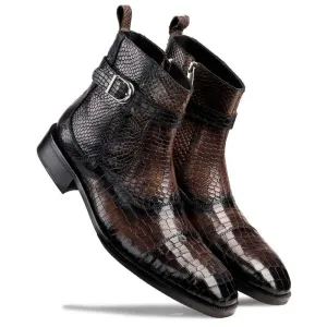 Army Navy Surplus Boots Noble Ankle Boots with Zipper in Grey