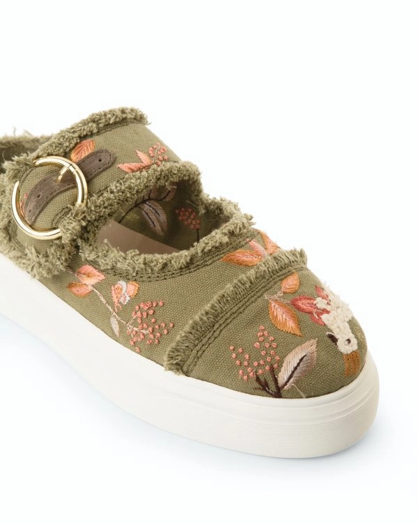 Olive Branch : Mules Block Heel Mules