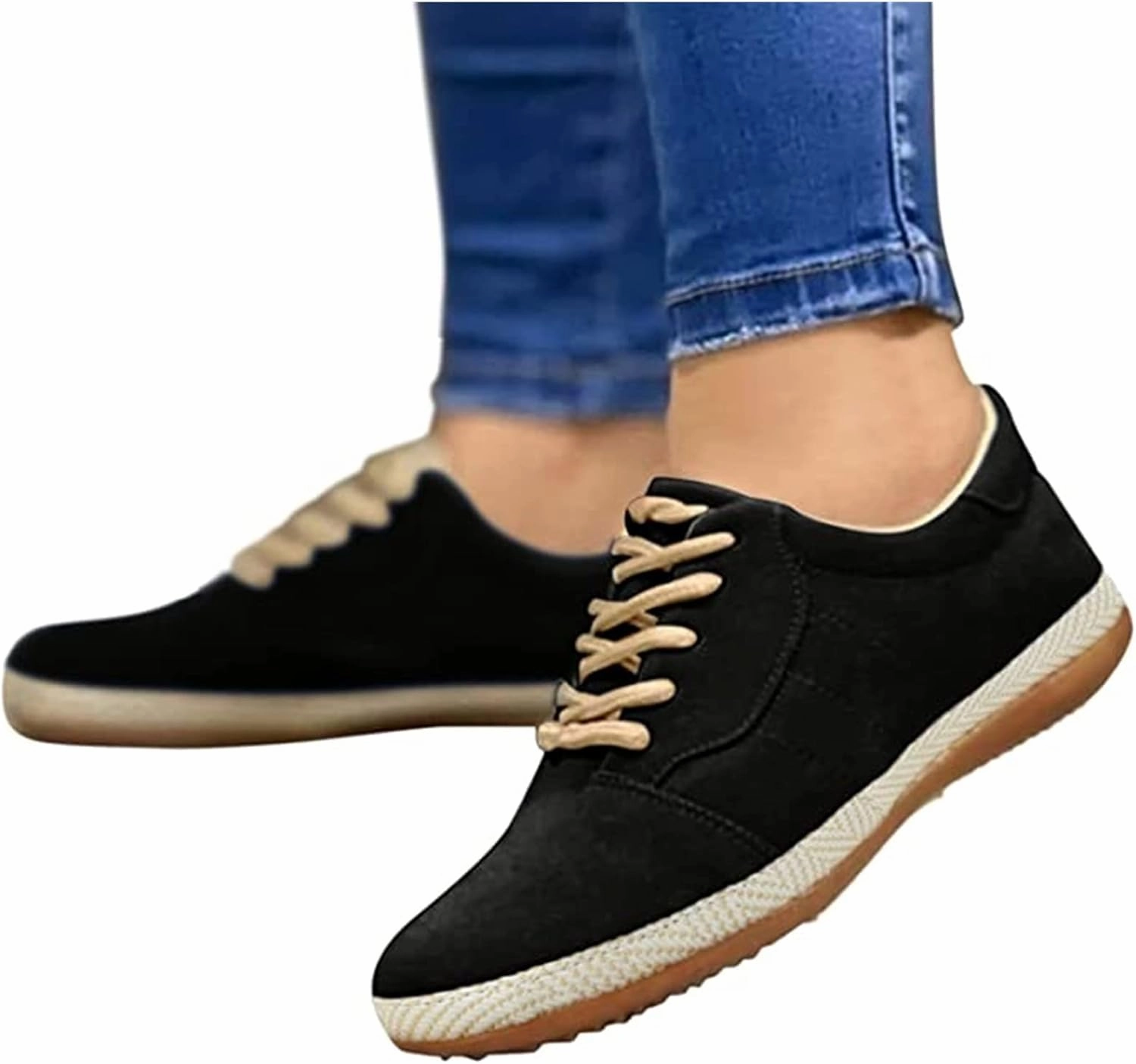 Ladmiple Shoes For Women Sneakers Slip Ons Leather Shoes Fashion Casual Dressy Summer Platform Flats Walking Loafers Bugs Slip On