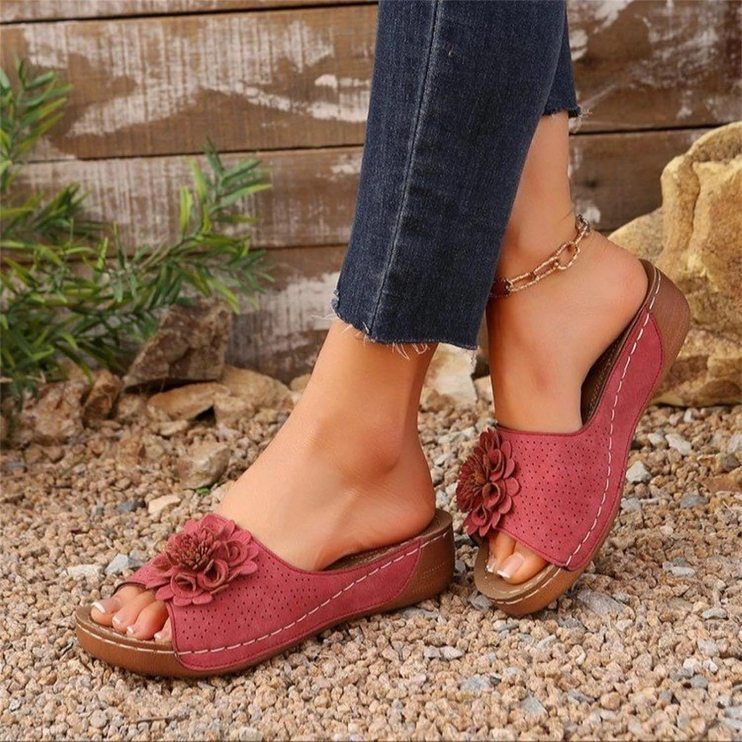 Best Tennis Shoes For Wide Toe Box Orthopedic Sandals for Womens Chic Flowers Dressy Wedge Comfort Platform Sandal Arch Support Peep Open Toe Sandals Summer Fashion Flower Slippers Shoes Casual Slip On Comfortable Shoe