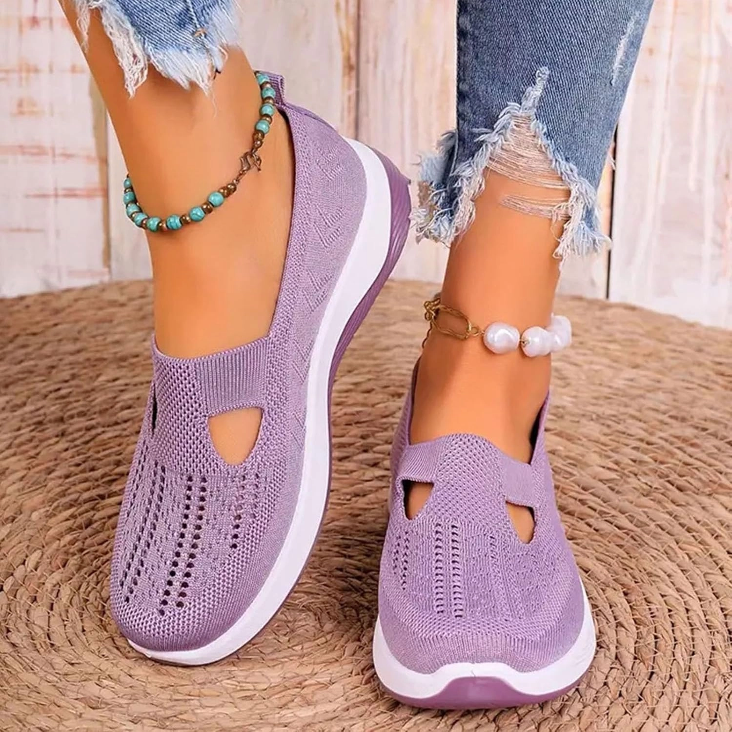 Orthopedic Shoes for Women Slip Ons 2025,Womens Wide Width Breathable Walking Comfortable Slip on Sneakers Non Slip Lightweight Sneaker Vegan Slip On Shoes