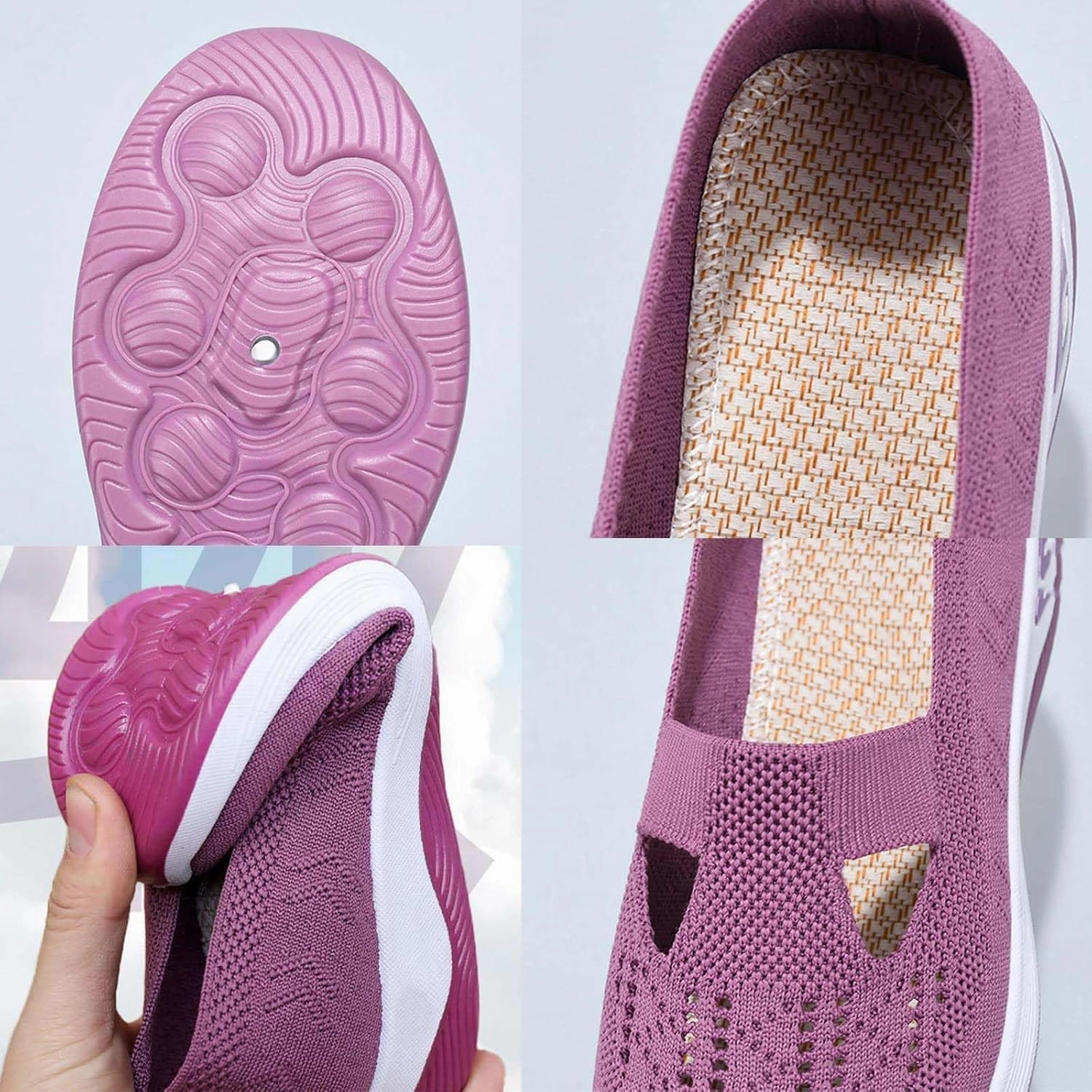 Vibram Tennis Shoes Orthopedic Shoes for Women,Women's Woven Breathable Soft Sneakers Arch Support Walking Flying Diabetic Foam Womens Comfortable Non Slip Food Service Lightweight Nurse Sport Sneaker