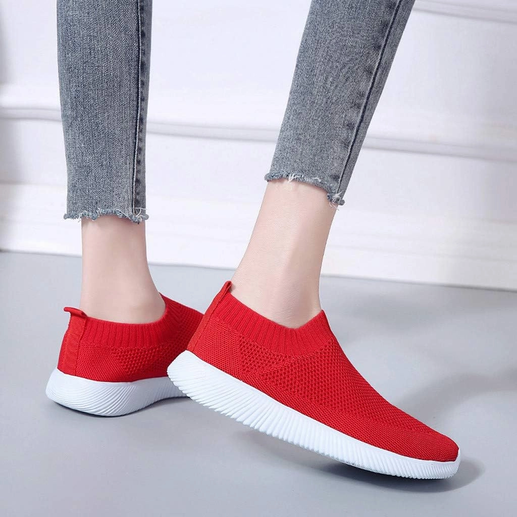 Orthopedic Slip On Shoes for Women Casual Walking Sneakers with Arch Support Comfortable Loafers Plantar Fasciitis Relief Foot Pain Diabetic Swollen Feet Youth Tennis Shoes