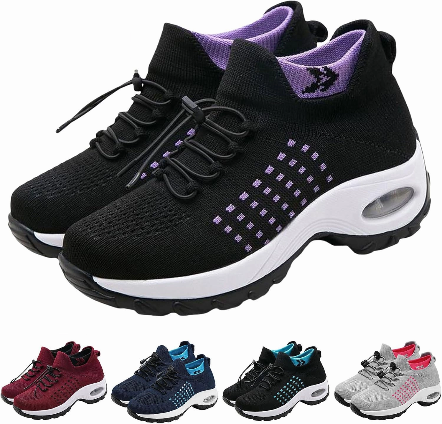 Ariat Tennis Shoes Orthopedic Sneakers for Women Orthopedic Stretch Air Cushion Shoes Breathable Footwear Running Athletic Shoe Healthy&Non-Slip Comfortable Sneakers Fashion Casual Ladies Footwear Thick Bottom