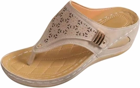 Orthopedic Sandals for Women Dressy Summer Arch Support Flip Flops Wide Comfortable Beach Walking Wedge Slippers Cool Shoe Flip Flops