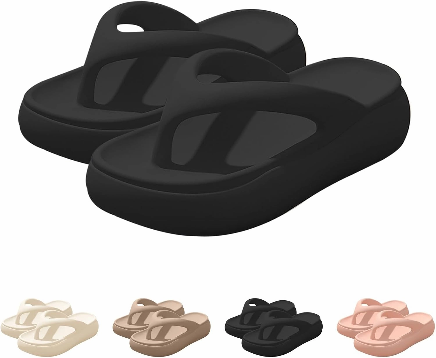 Summer Slippers for Womens 2025,Comfort Platform Flip Flops,Casual Beach Vacation Sandals,House Slippers for Women Flip Flops At Whole Foods