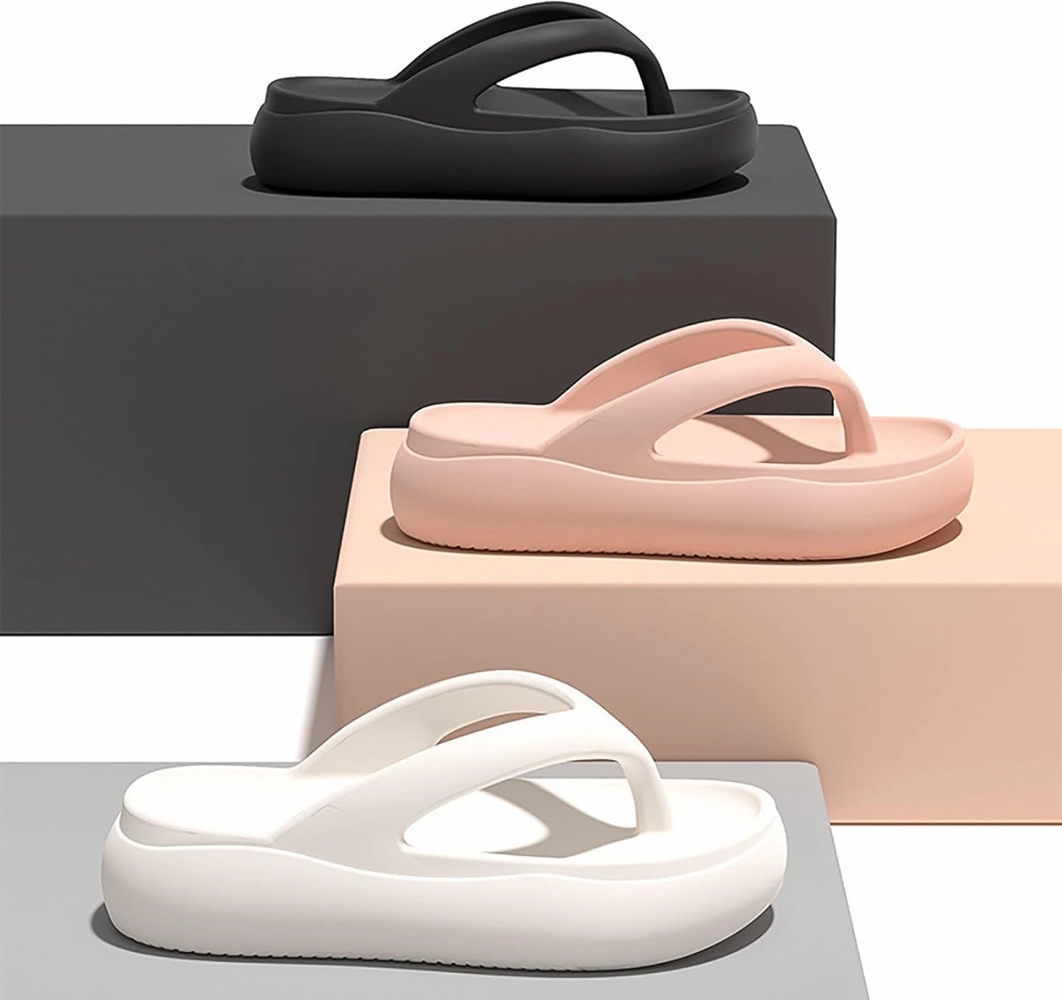 Summer Slippers for Womens 2025,Comfort Platform Flip Flops,Casual Beach Vacation Sandals,House Slippers for Women Volatile Flip Flops