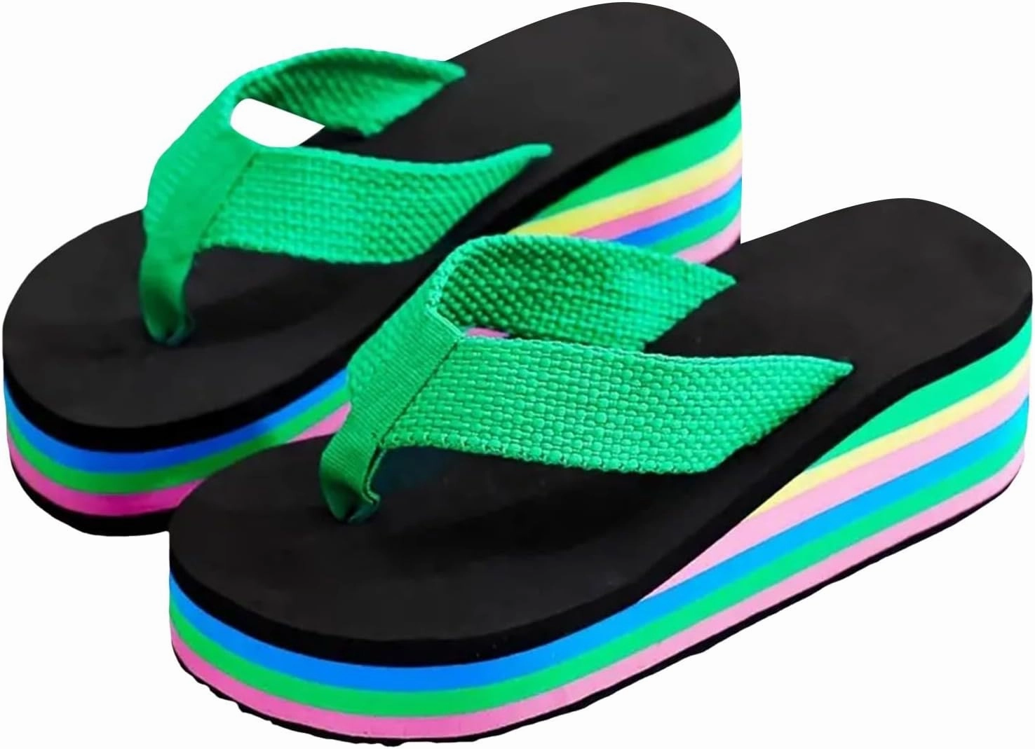 Womens Arch Support Flip Flops Comfortable Yoga Mat Slip On Summer Beach Walking Thong Cushion Sandals Flip Flop Silicone Rainbow Rhinestone Flip Flops