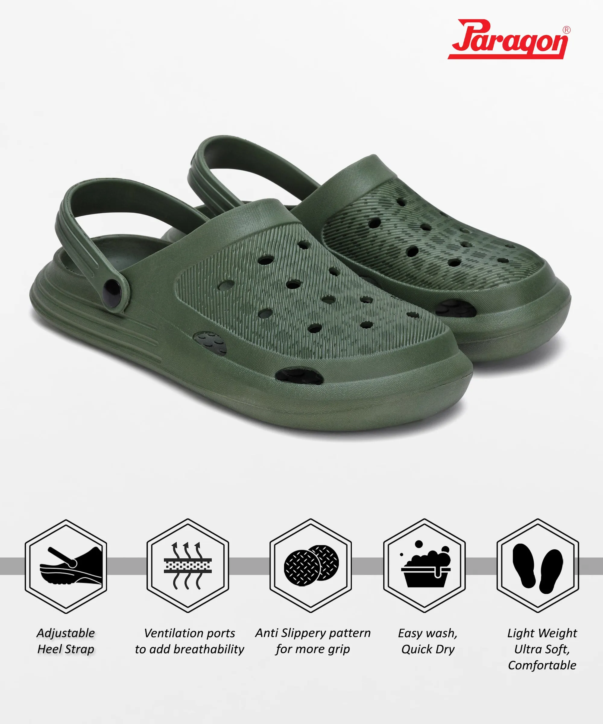 Paragon  K10915G Men Casual Clogs | Stylish, Durable | Casual & Comfortable | For Everyday Use Dansko Backless Clogs