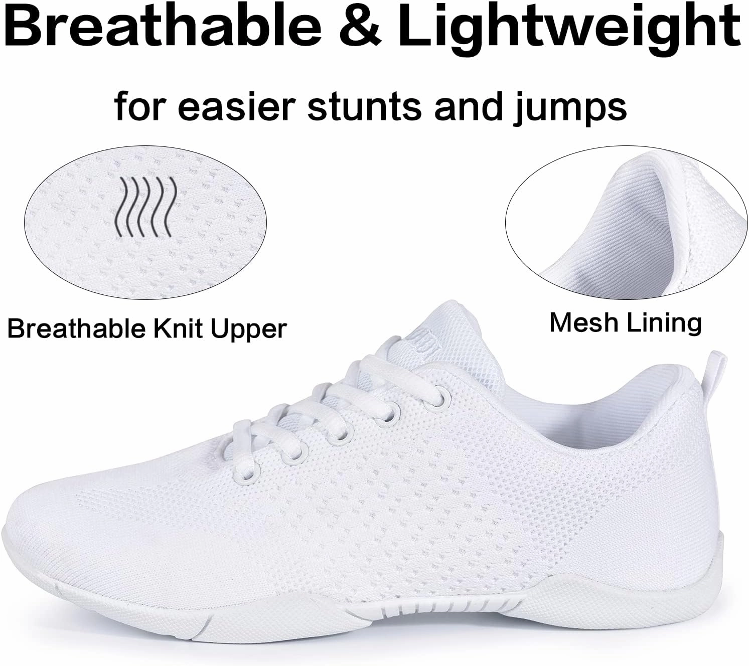Cloud X 3 Ad Hybrid Training Shoe CADIDL Cheer Shoes Women White Cheerleading Dance Shoes