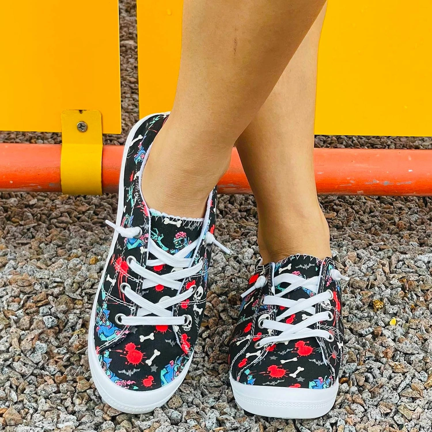 Merrell Moab Ventilator Cross Training Shoes Halloween Shoes for Women, Comfort Low Top Canvas Slip On Sneakers Classic Casual Walking Shoes Comfotable Boat Casual Shoes with Arth Support Fashion Pumpkin Print Canvas Sneakers