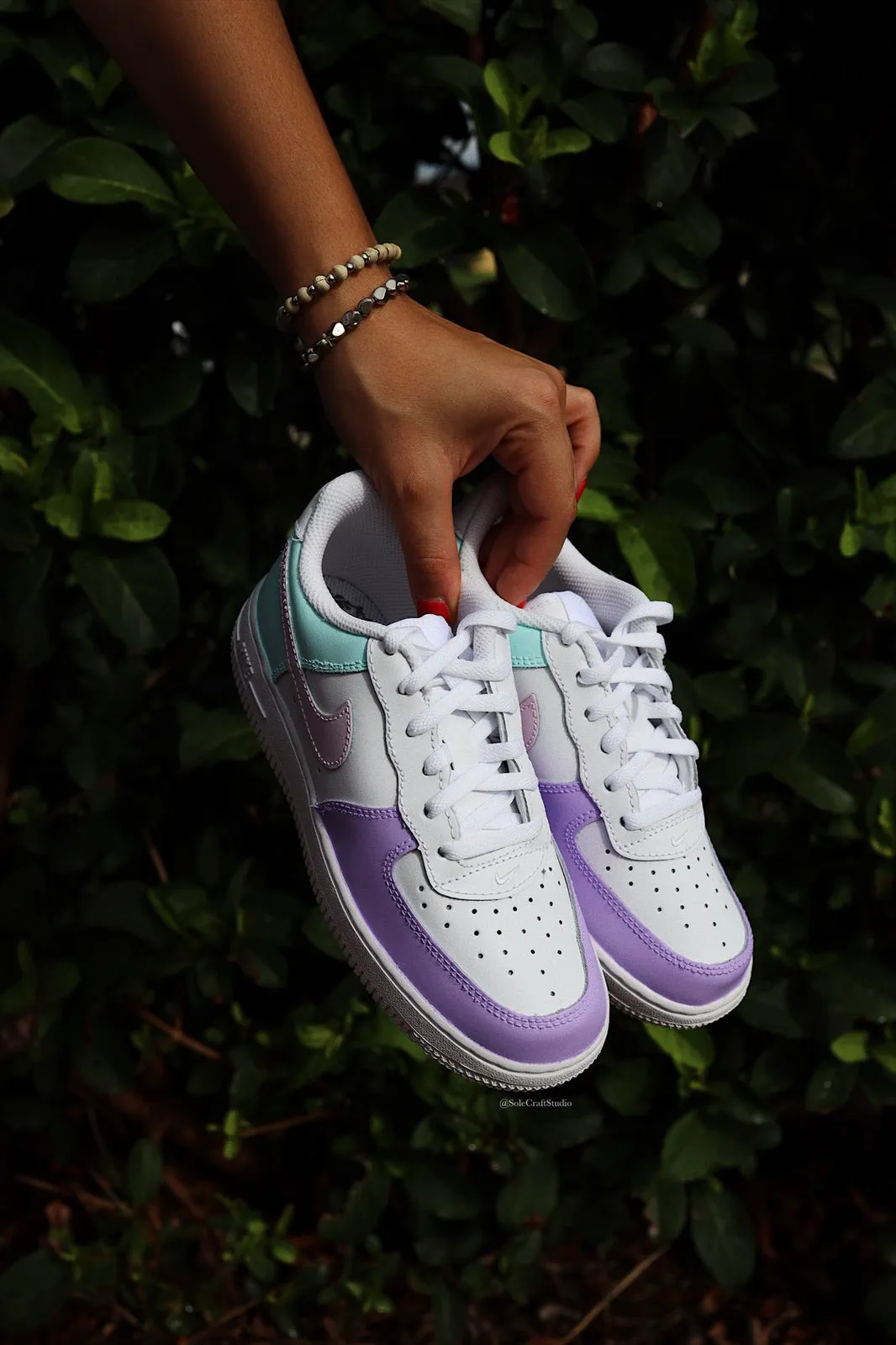 Best Running Sneakers For Wide Feet Air Force 1 Low Custom Kids Shoes Pink Lavender Mint Hand Painted AF1 Sneakers