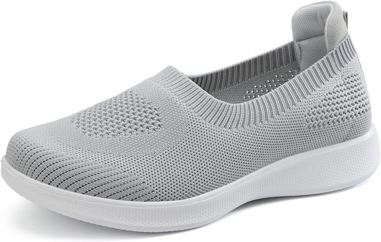 Best Badminton Shoes For Ankle Support YUKTOPA Women's Slip On Go Walk Shoes Comfortable Walking Sneakers Casual Mesh Knit Low Wedge Dressy Ballet Shoes Flats Nurse Shoes Zapatos para Mujer