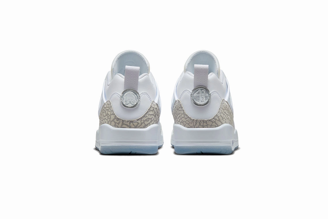 Paige Bueckers Nike Shoes NIKE AIR Jordan Spizike Low - White/Grey-Metallic Silver