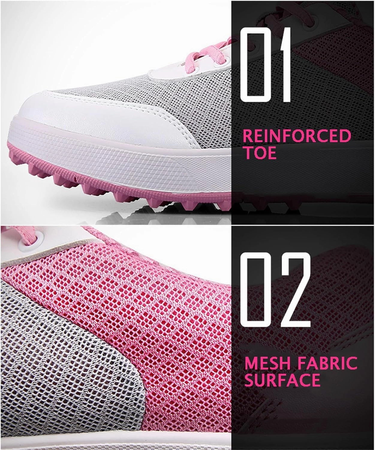 Asics Conviction X Cross-trainer Shoe JiuQing Women's Mesh Golf Shoes Summer Spikeless Fashion Golfing Trainer Breathable Anti Slip Walking Sneaker