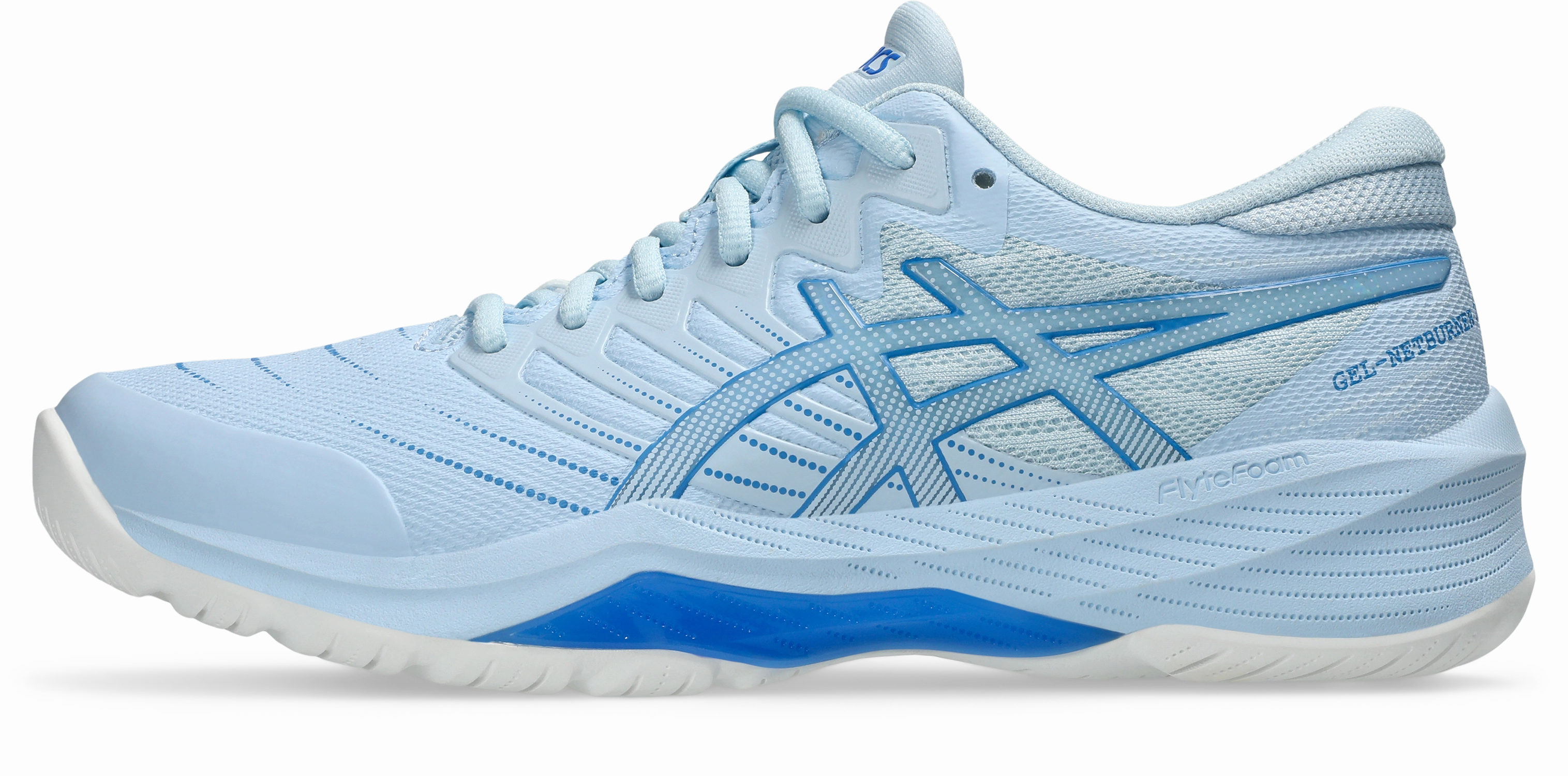 Asics Womens Gel Netburner 21 (D Width) Bio - Light Blue/Blue Coast Djokovic Asics Tennis Shoes