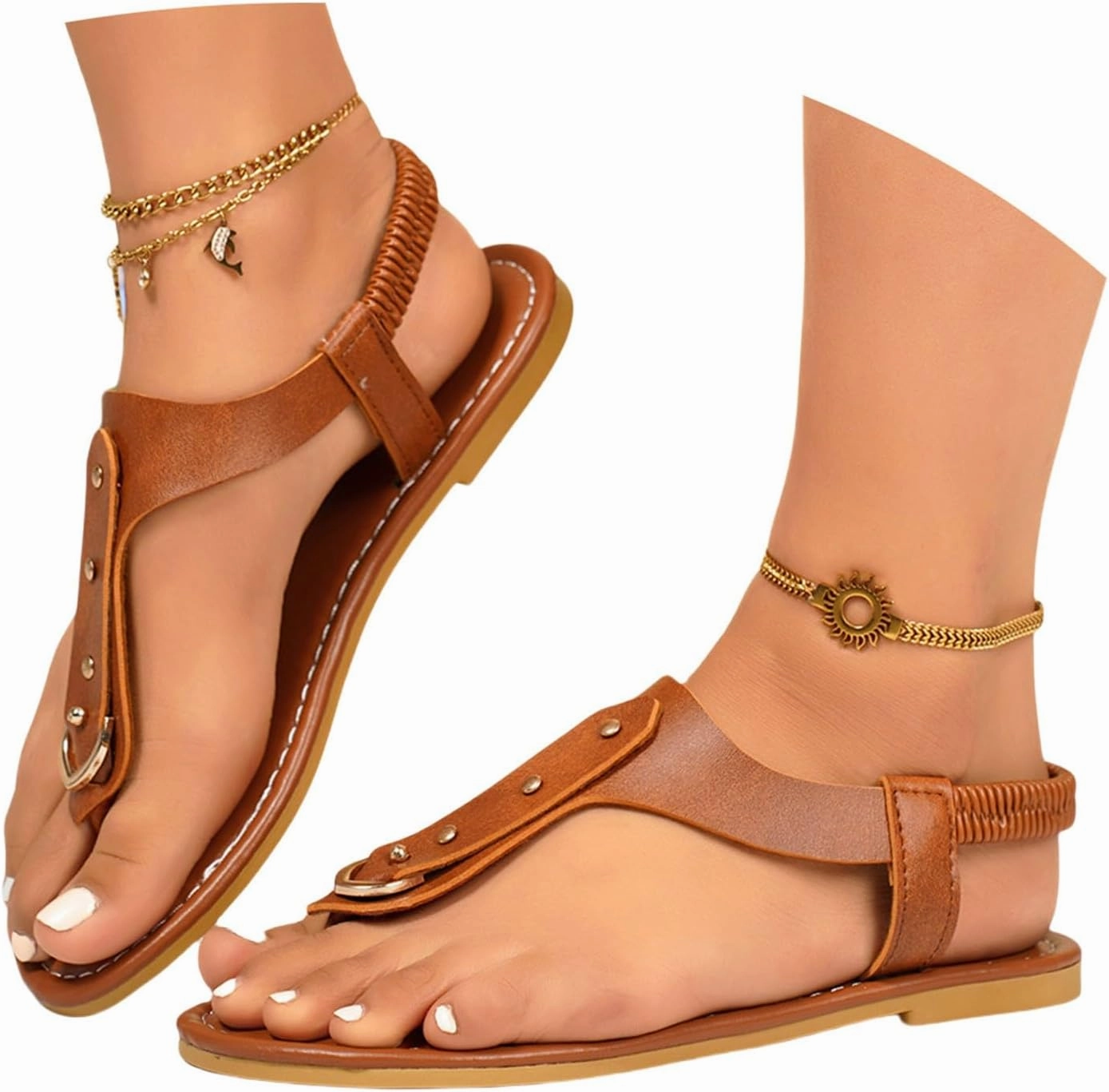 Bowknot Flip Flops Sandals for Women 2025 Comfortable Summer Flat Sandals Gladiator Dressy Thong Flip Flops for Beach Walking Casual