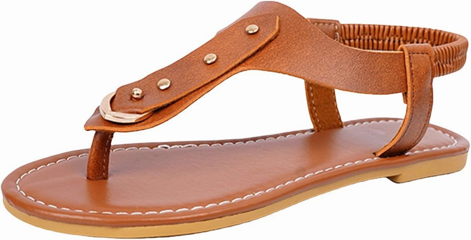 Sandals for Women 2025 Comfortable Summer Flat Sandals Gladiator Dressy Thong Flip Flops for Beach Walking Casual Flip Flops For Hawaii