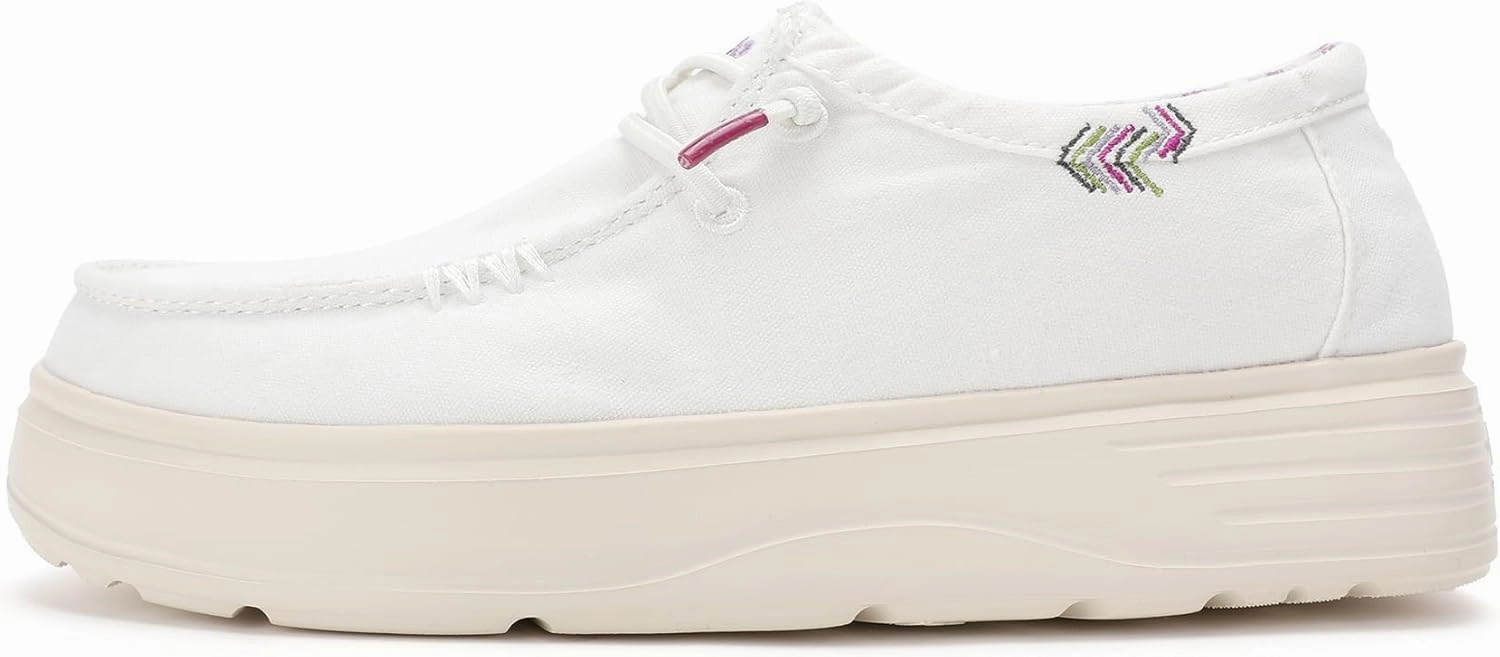 PITAS Natal Slip-on Shoes for Women | Casual Summer Women's Loafers | Comfortable & Lightweight Slip-Ons | White Best Slip Ons For Walking