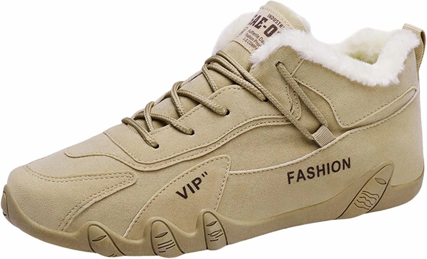 Lace Up Heeled Combat Boots Platform Boots Women's Plus Velvet Snow Boots Lace-Up Outdoor Casual Warm Cotton Boots Trendy Short Boots