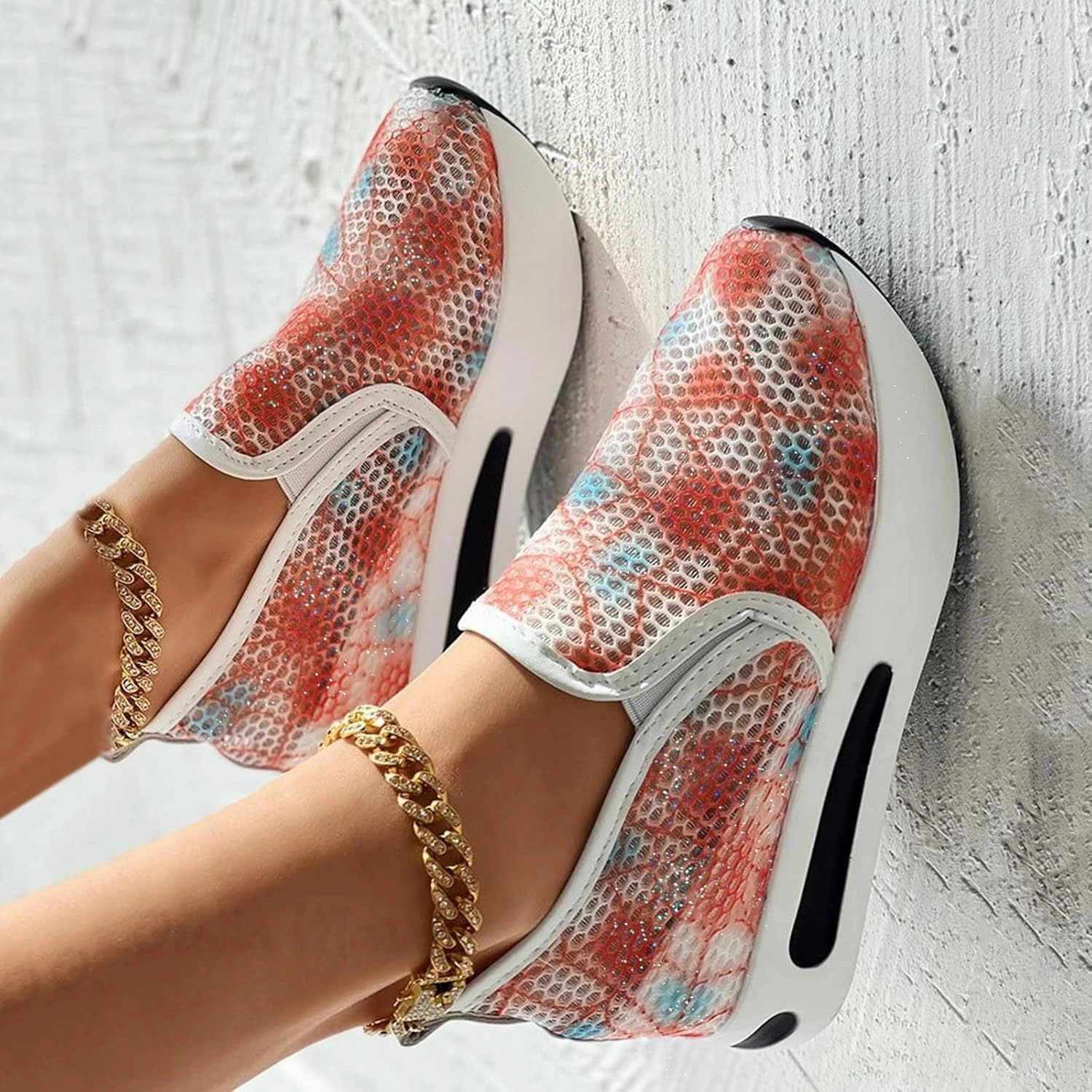 Best Lightweight Badminton Shoes Platform Sneakers for Women Slip on Loafers Lace Embroidery Chunky Fashion Casual Tennis Shoes Lightweight Walking Shoes Comfortable Ladies Hidden Sneaker Breathable Orthopedic Wedge