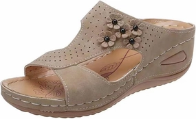 Sandals for Women Slip on Walking Sandals Comfortable Lightweight Womens Flat Open Toes Sandal Safety Toe Flip Flops