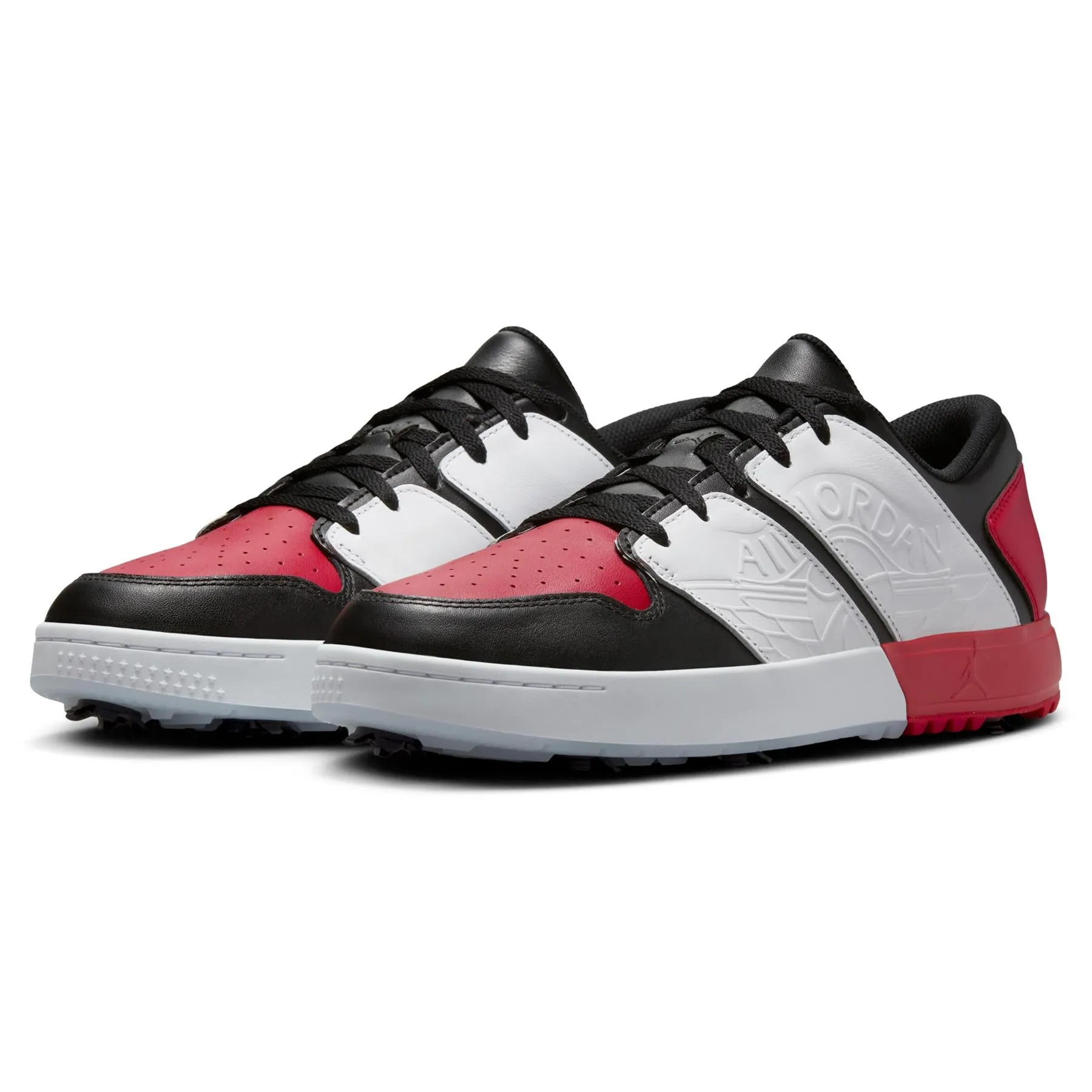 Air Jordan 1 NU Retro Golf Shoes Black/White/University Red/Blue TInt Golf Shoes No Spikes