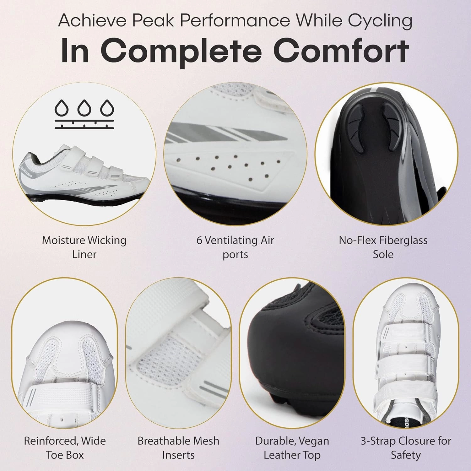 Tommaso Pista 100 SPD & Peloton Shoes for Women—Ready to Ride with Peloton Delta Cleat or SPD Cleats for Road Bicycles & Various Indoor Bikes—Explore Vareity Cycling Shoes & Bike Accessories 4 Bolt Cycling Shoes