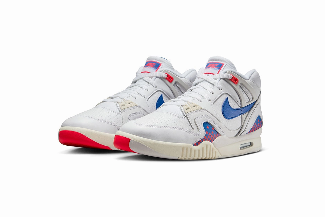 NIKE Air Tech Challenge 2 QS : "Pixel Court" White/Royal Blue-Laser Crimson Nike Shoes Training
