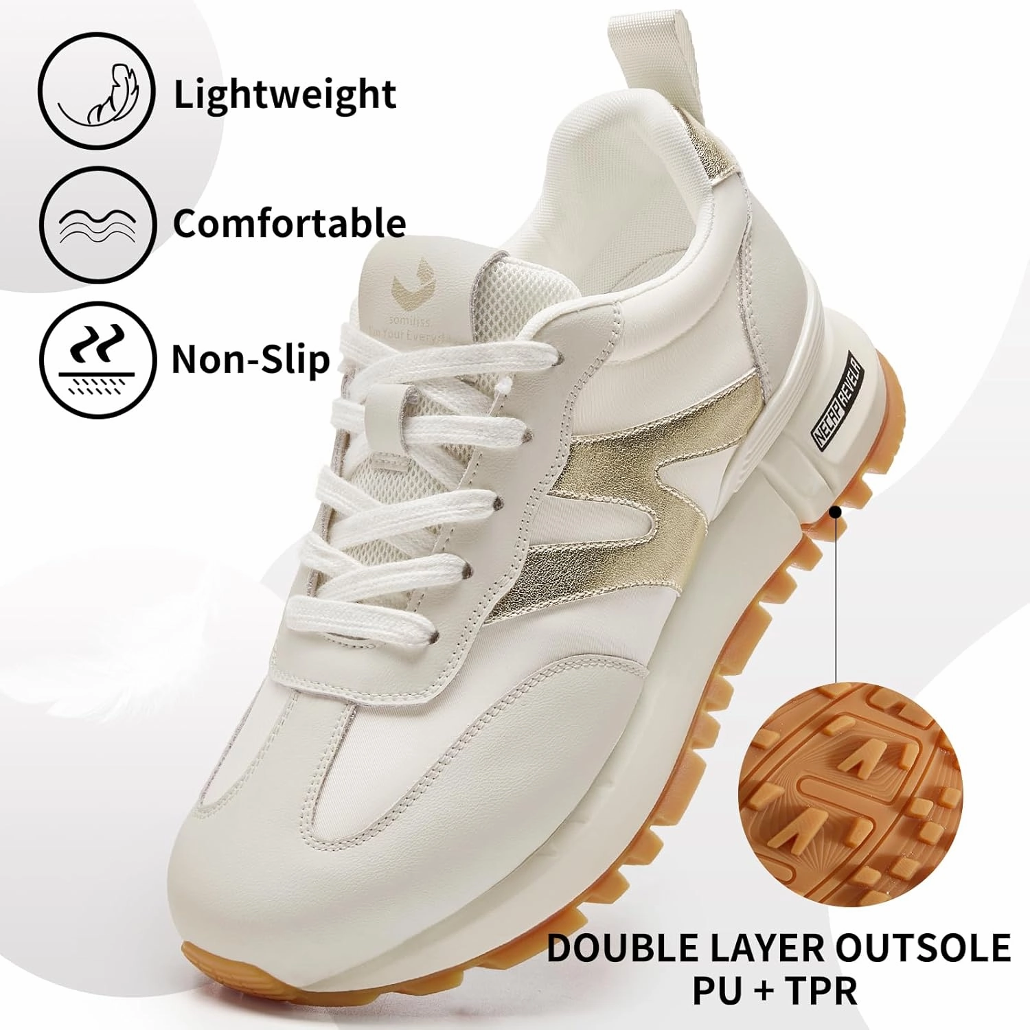 somiliss Sneakers for Women Genuine Leather Suede Patchwork Casual Lace Up Non-Slip Walking Shoes Comfortable Tennis Running Shoes Womens Fashion Sneakers On Cloud X 4 Training Shoes