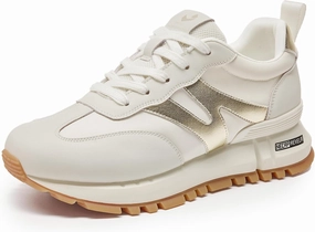 Icon Trainer Shoes somiliss Sneakers for Women Genuine Leather Suede Patchwork Casual Lace Up Non-Slip Walking Shoes Comfortable Tennis Running Shoes Womens Fashion Sneakers