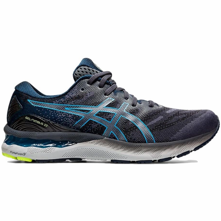 Men's Asics GEL-Nimbus 23, Carrier Grey/Digital Aqua, 10 D Medium Asics Running Shoes Online