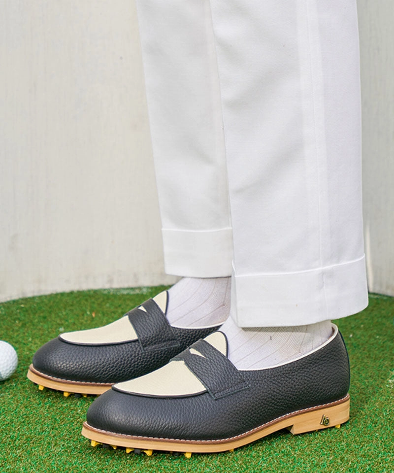 ALL CLASSIC Golf Noble Penny Loafer Classic Golf Shoes - Black Old Golf