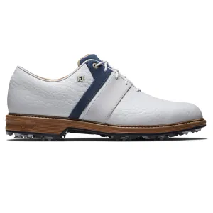 Premiere Series Cleated Golf Shoes White/Navy With Wide Toe Box Gallivan2r G/lock Saddle Golf Shoe Golf