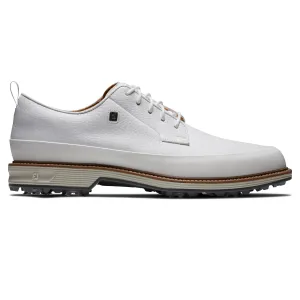 Custom Made Golf Shoes Premiere Series Cleated Laced Golf Shoes White/Grey