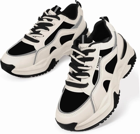 1Pair Women Tennis Sneakers Athletic Shoes Fashionable Versatile Sports Footwear for Daily Commuting Gym Hiking and Camping Comfortable Breathable Design for Extended Tall Tennis Shoes