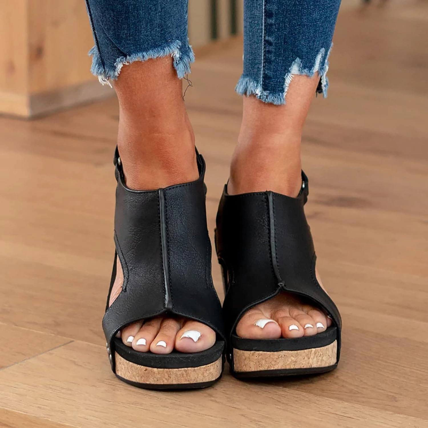 Size 14 Tennis Shoes Platform Wedges Sandals Women Comfortable Open Toe Casual Shoes Buckle Ankle Strap Comfortable Casual Summer Shoes Comfy Orthopedic Cork Sandals Slip On Espadrilles