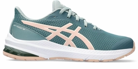 Asics Kid's GT 1000 12 GS - Foggy Teal/Pale Apricot Asics Running Shoes For High Arches
