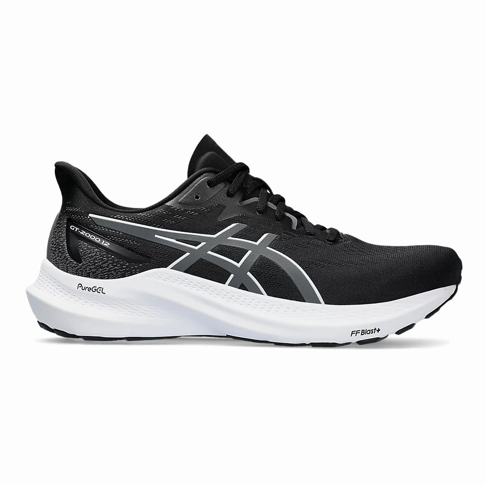 Asics Gel Solution Speed 3 Tennis Shoes Men's Asics GT-2000 12, Black/Carrier Grey, 8 D Medium