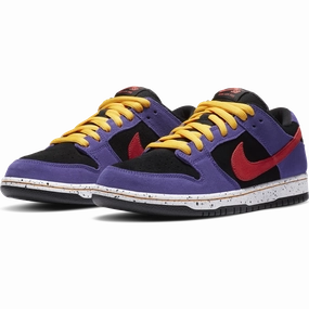 Nike SB - Dunk Low Pro Shoes - Black / Sunburst - Varsity Purple Nike Closeout Basketball Shoes