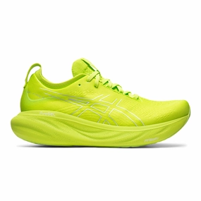 Classic Asics Shoes Men's Asics Gel-Nimbus 25, Lime Zest/White, 13 D Medium