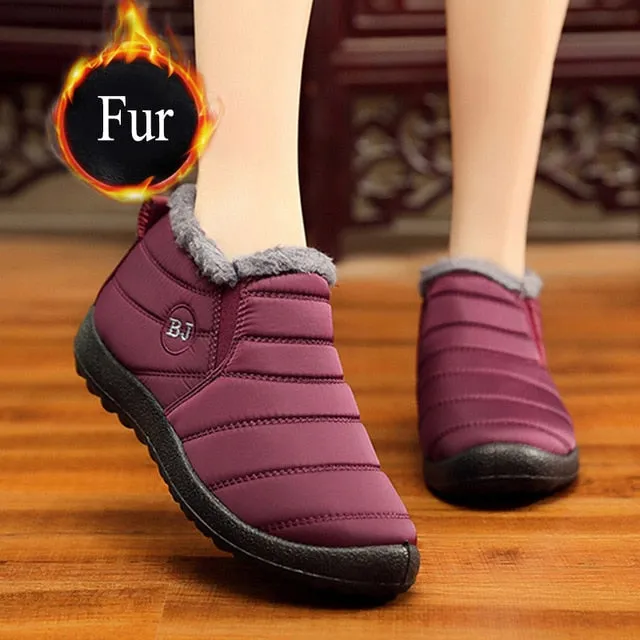 2020 women boots Fashion Woman Boots Winter warm plush Shoes ankle boots women Plus size Winter Boots for Women Winter Shoes Nude Snow Boots