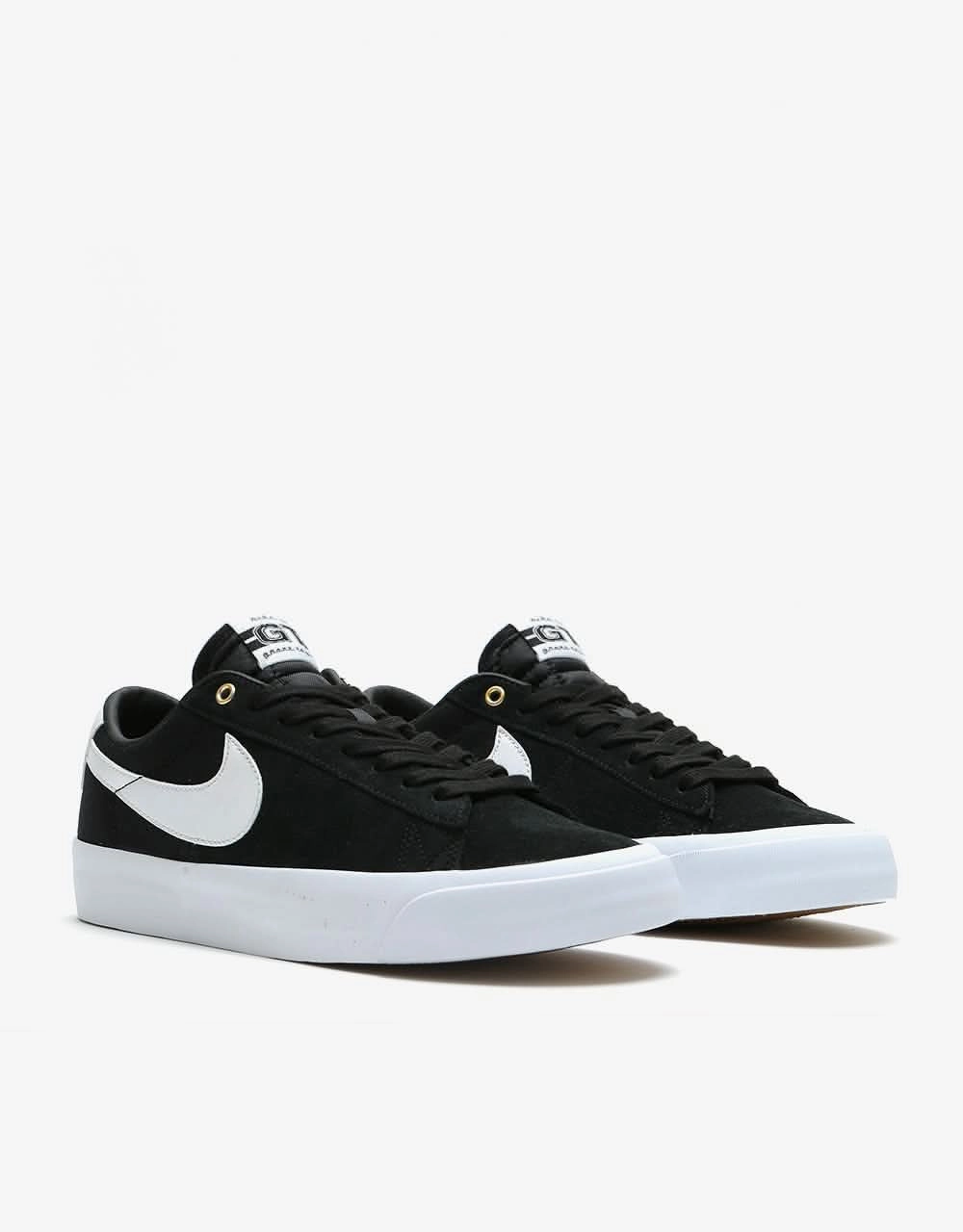 Customize Your Own Nike Shoes Nike SB Zoom Blazer Low Pro GT Skate Shoes - Black/White-Black-Gum Light Brown