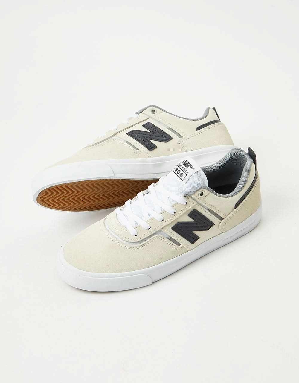 90s  Soap Skate New Balance Numeric Jamie Foy 306 Skate Shoes - Sea Salt/Phantom